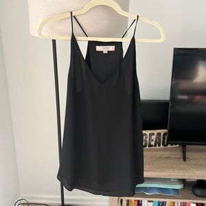 COPY - LOFT flowy all black cami with spaghetti straps and t back in S